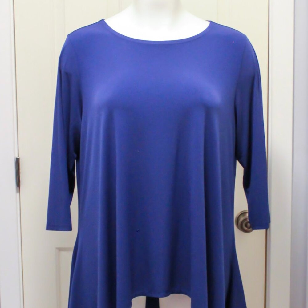 Alfani Woman blouse Size 3X blue 3/4 sleeves